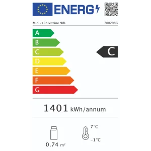 Mini vitrine réfrigérée énergie