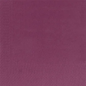 Serviette 39x39 - Ouate - Aubergine