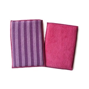 MEMO PAD - Tampon en mousse Rose/violet - 14x20 cm - x2
