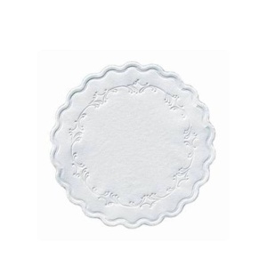 DUNI - Dessous de verre ouate 8 plis Ø9cm - Romance blanc - 250 pcs