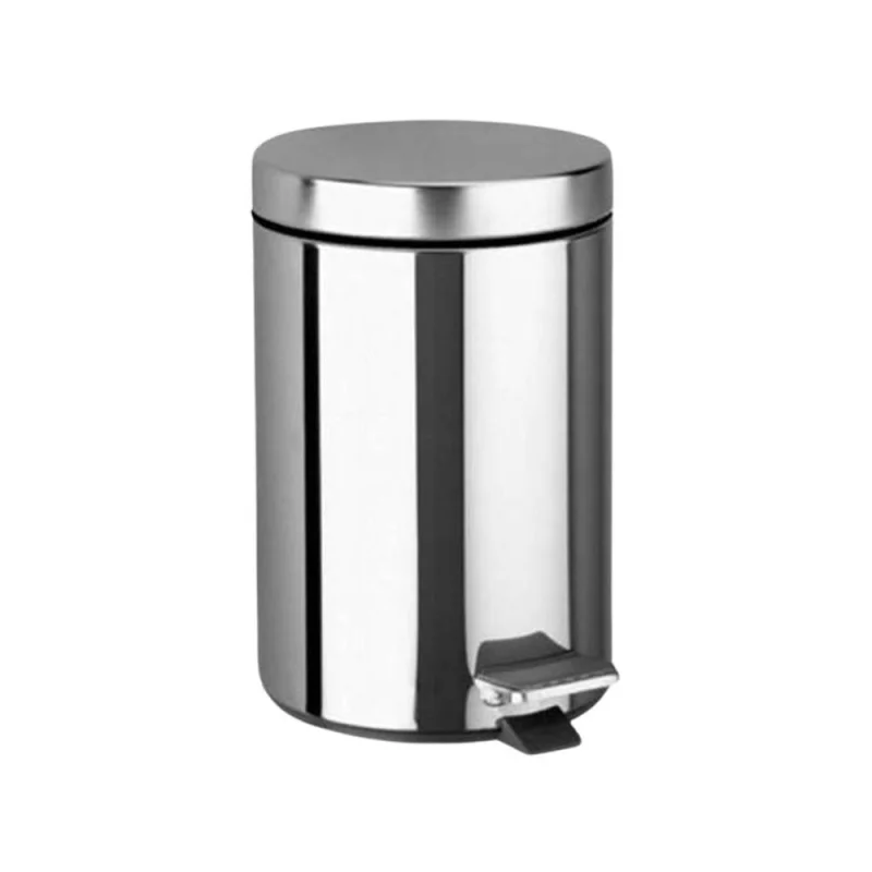 Poubelle à pédale - inox noir - 3L