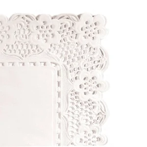 Napperon dentelle blanc rectangulaire