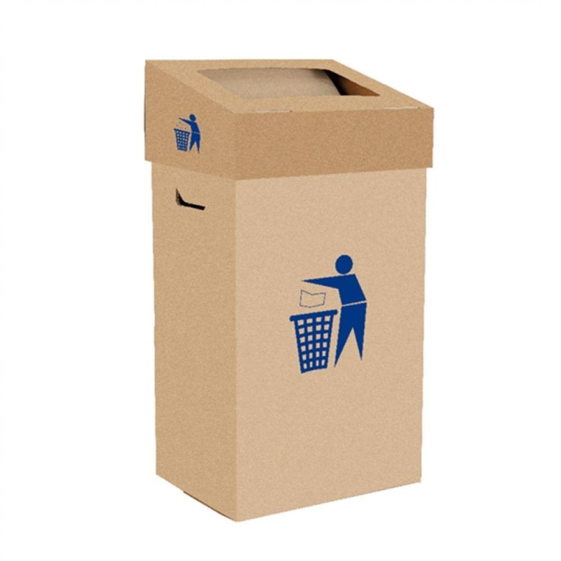 GDP - 1 POUBELLES 75 L + COUVERCLES MARRON KRAFT - 1 KIT