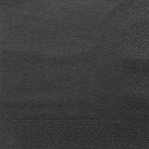 Serviette 39x39 - Ouate - Noir