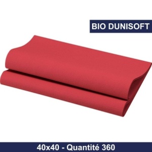 DUNI - Serviette 40x40 - Bio dunisoft - Bordeaux - x360 - Filfa France