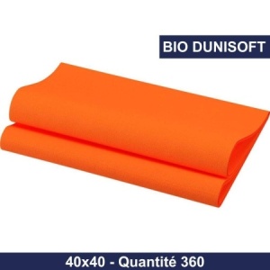 DUNI - Serviette 40x40 - Bio Dunisoft - Orange - x360 - Filfa France