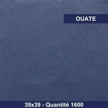 Serviette 39x39 - Ouate - Bleu marine