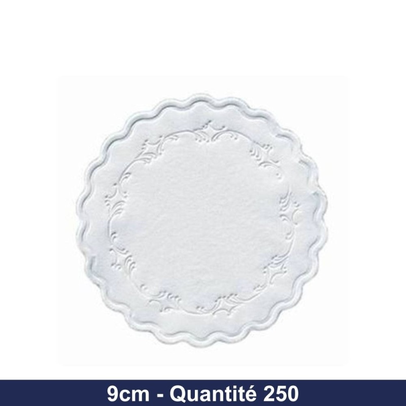 Dessous de verre blanc - 9cm