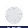 DUNI - Dessous de verre ouate 8 plis Ø9cm - Romance blanc - 250 pcs