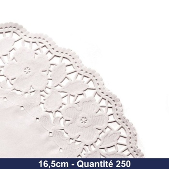 GDP - DENTELLES RONDES AJOURÉES Ø 14 CM BLANC LITOS - 250 pcs