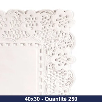 Napperon dentelle blanc rectangulaire